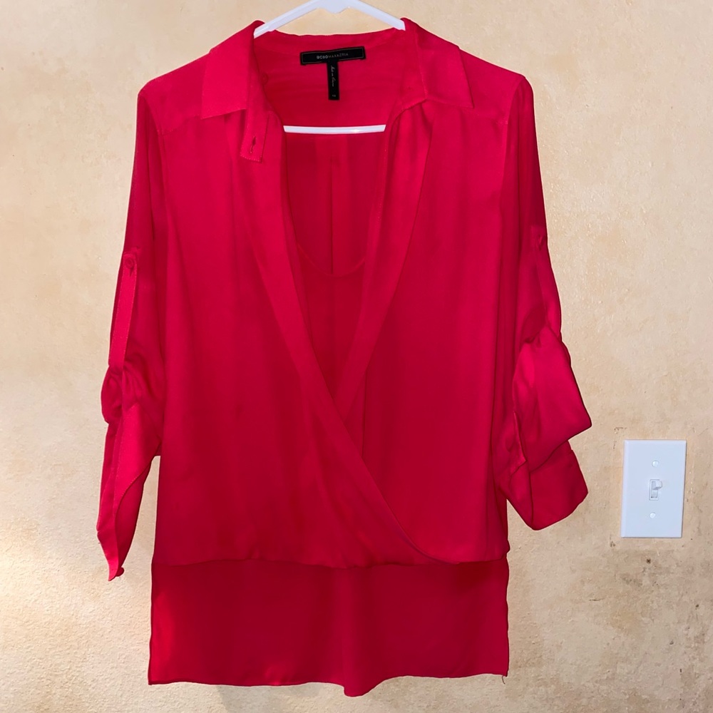 BCBGMAXAZRIA XS Long Sleeve Blouse
